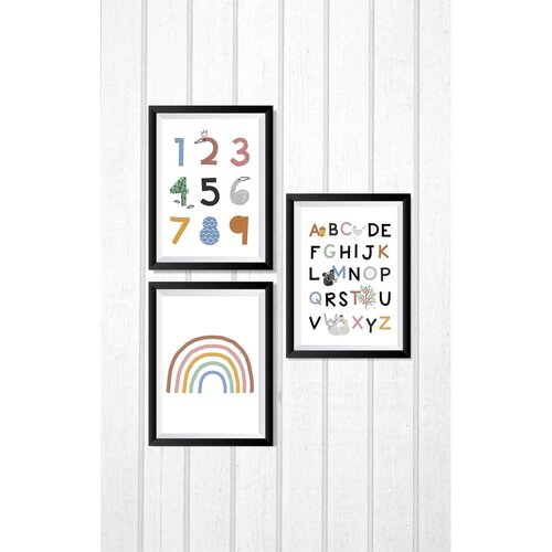 Kate Louise Komplet 3 slik v črnem okvirju Kid, 15 x 20 cm Cene