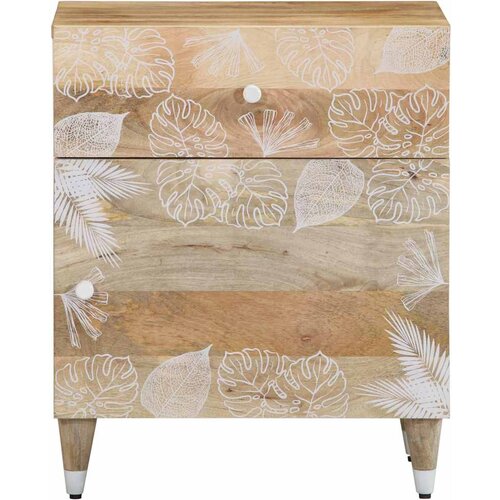 Maison Chic Nočna omarica - Nočna miza 50x33x60 cm trden mangov les, (21688103) Slike