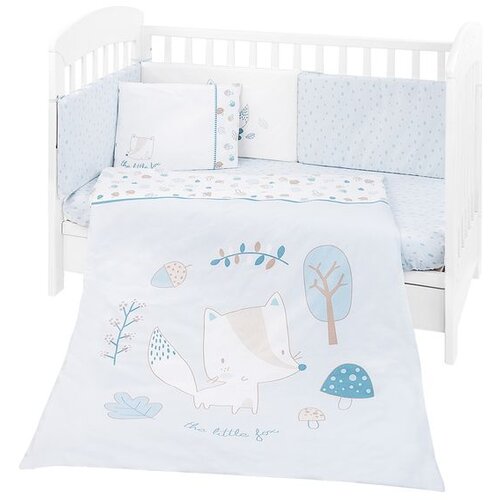 Kikka Boo posteljina sa ogradicom 6 pcs 60/120 Little Fox ( KKB60107 ) Cene
