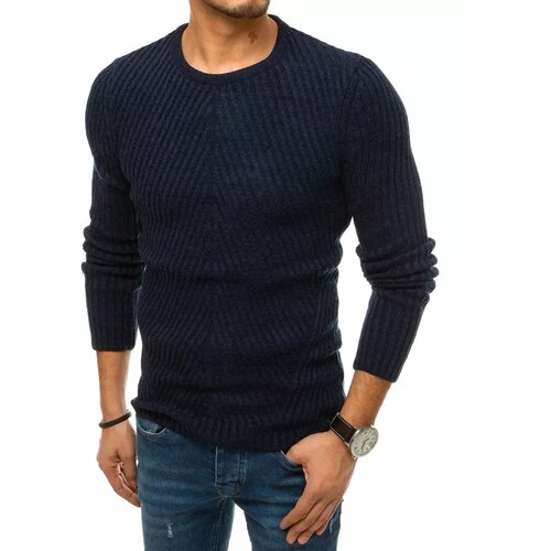 DStreet Tamnoplavi muški džemper pulover WX1707 crna Slike