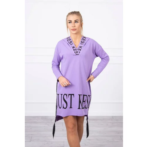 Kesi Dress with hood and print purple