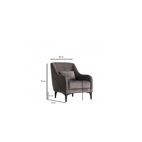 Atelier Del Sofa fotelja astana anthracite Slike