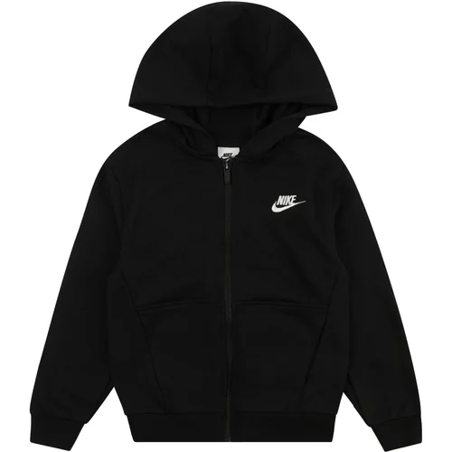 Nike Sportswear Jopa na zadrgo črna / bela