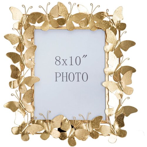 Mauro Ferretti Metalni stojeći okvir u zlatnoj boji 35x38 cm Butterfly &amp;ndash; Slike