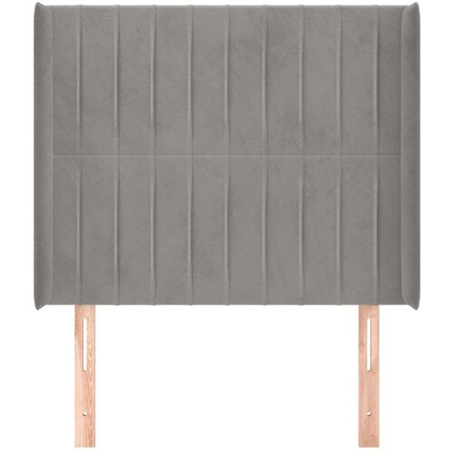 Uzglavlje s u&amp;scaron;ima svjetlosivi 103x16x118/128 cm bar&amp;scaron;unasti Slike
