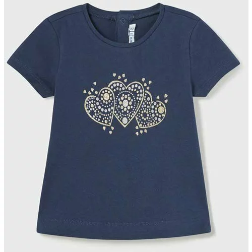 Mayoral Kratka majica za dojenčka mornarsko modra barva