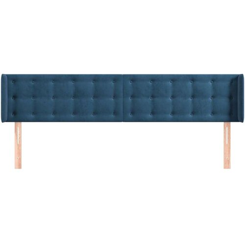  Uzglavlje s u&amp;scaron;ima tamnoplavo 203x16x78/88 cm bar&amp;scaron;unasto Slike