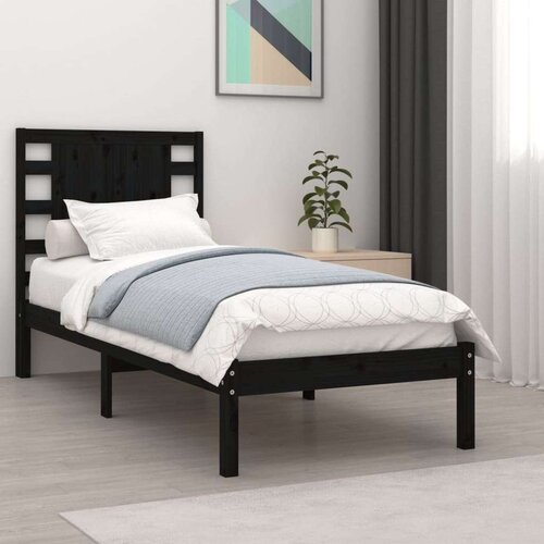  Za krevet od masivne borovine crni 100 x 200 cm Slike
