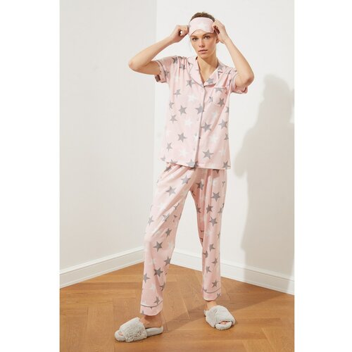Trendyol Ženski komplet pidžame Štampano bijelo Slike
