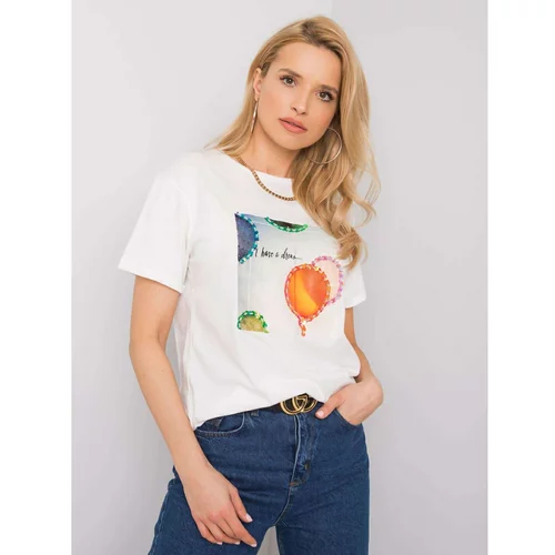 Fashion Hunters White T-shirt with sequins