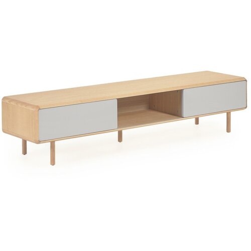 Kave Home Siva/u prirodnoj boji TV komoda u dekoru jasena 180x41x42 cm Anielle &amp;ndash; Slike