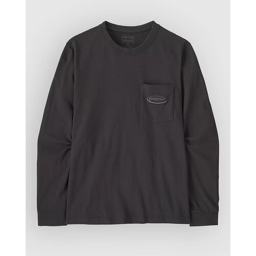 Patagonia Mw 95 Oval Logo Pocket Majica z dolgimi rokavi ink black Cene