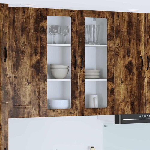 vidaXL Stenska kuhinjska omarica Dimljeni hrast 80 x 31 x 100 cm Cene
