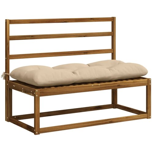  Jastučići za klupe VIANEN 2 kom. 100% poliester Krem - Krem 130 x 50 x 12 cm Slike