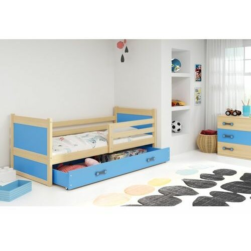 Rico drveni dečiji krevet - bukva - plavi - 200x90 cm Z6DXQZ4 Slike