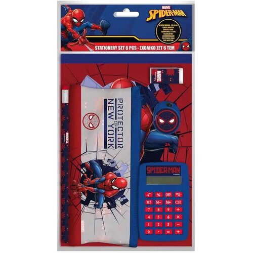 Luna Set pisaćeg pribora Spiderman s kalkulatorom, pakiranje od 6 komada Cijene