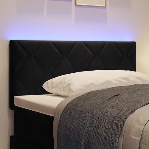  LED glava kreveta Crna 90 cm Bar&amp;scaron;un Slike