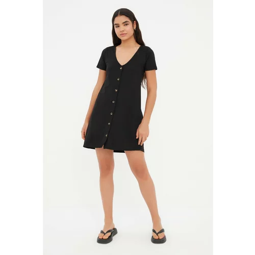 Trendyol Buttoned Shift Knitted Dress
