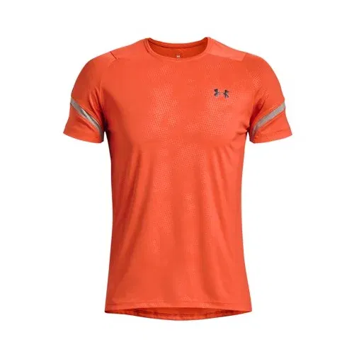 Under Armour UA Rush Emboss SS Shirt, Papaya/Pewter, (20492112-c539136)