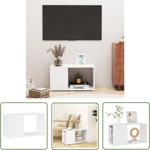 The Living Store TV omarica bela 60x24x32 cm iverna plošča - TV Omarica, (21738269) Cene