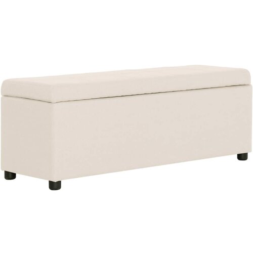 VidaXL Klop s prostorom za shranjevanje 116 cm krem poliester Slike