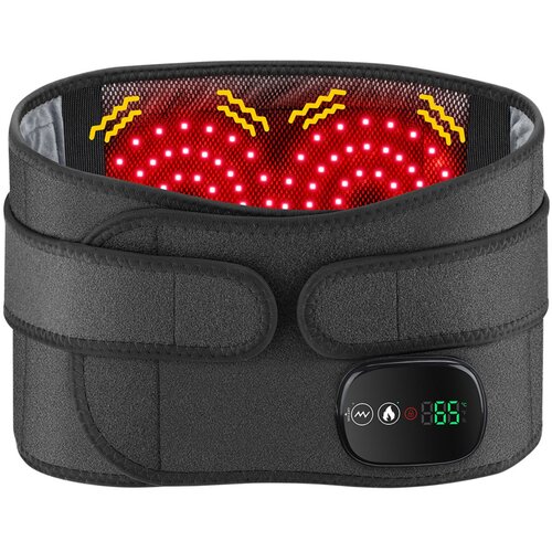 INF Ledveni pas z rdečo svetlobo in vibracijsko masažo, 5000mAh Black, (5000282974) Cene