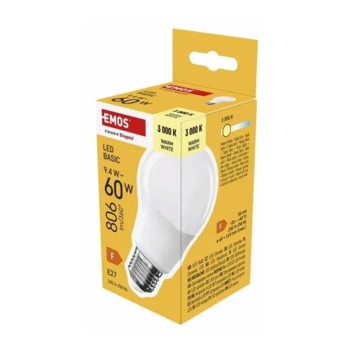 Emos zl5f42 Led sijalica basic a60 9,4w(60w) 806lm e27 ww ( 3457 ) Slike