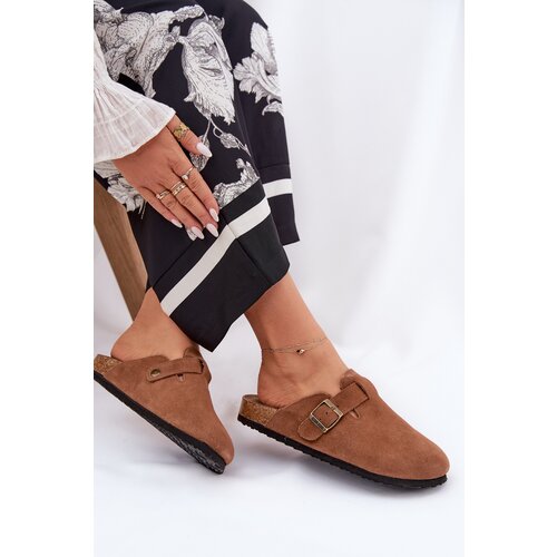Big Star Suede Clogs Women's With Buckle Cene