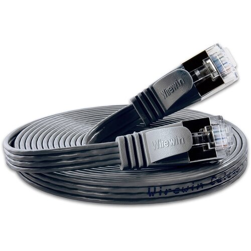 Slim Wirewin PKW-STP-SLIM-KAT6 2.0 SW RJ45 omrežni kabel\, Patch kabel cat 6 U/FTP 2.00 m črna plo&scaron;čati 1 kos, (20418066) Cene