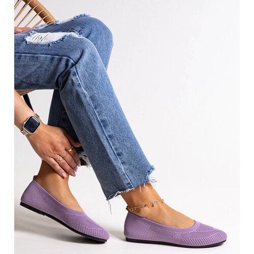 Gemre Purple Fabric Ballet Flats Yafia Cijene