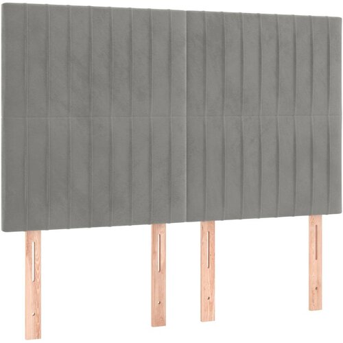  Krevet s oprugama i madracem svjetlosivi 140x190 cm bar&amp;scaron;unasti Slike