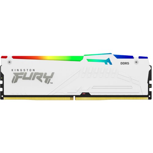 Kingston 64GB (2x32GB) Fury Beast White RGB XMP DDR5-6400 CL32 RAM memory Slike