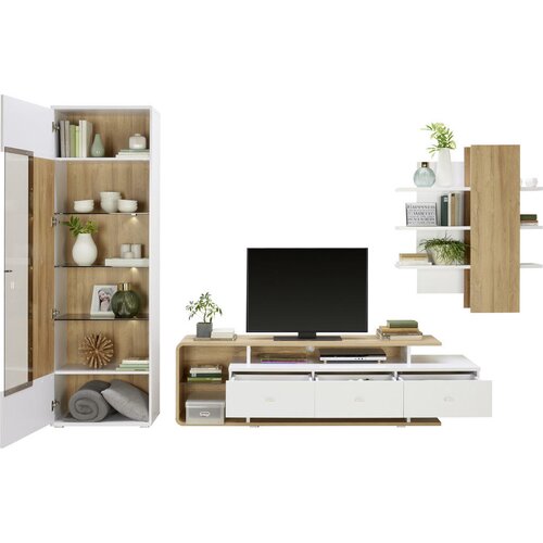 Hom`in DNEVNI REGAL, bela, barve hrasta Slike