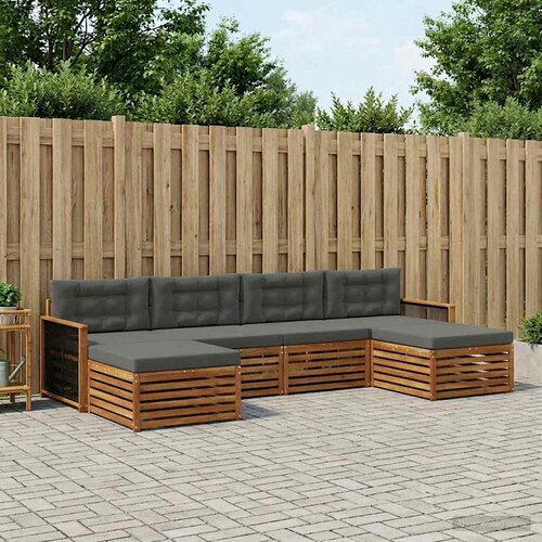  Set vanjskih sofa 6 kom. Čvrsto drvo akacije Cene