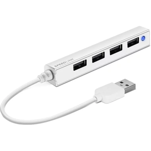Speedlink Hub Slim, 4 portni, USB2.0, bijeli  SL-140000-WE