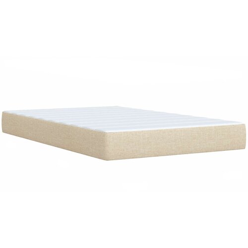  LED okvir za krevet s madracem Krem 120 x 190 cm Tkanina Slike
