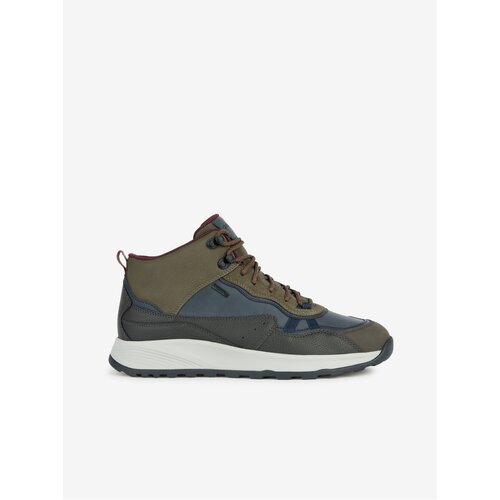 Geox Khaki Mens Ankle Sneakers with Suede Details Terrestre - Men Slike
