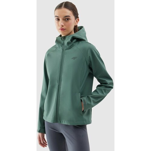 4f Women's windproof softshell jacket 5000 membrane - green Cene