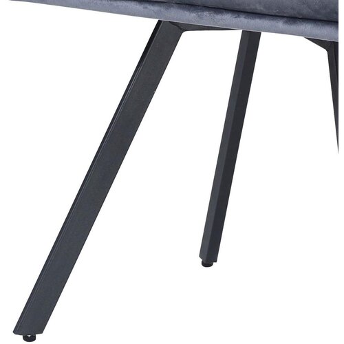 XXXL Naslanjač Vicky, Siva, Žamet, Vrtljiv Slike