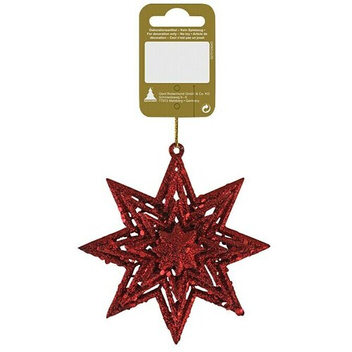  Okrasek za božično drevo zvezda z bleščicami (Rdeče barve, Plastika, Oglate oblike) Cene