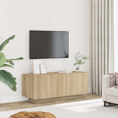  TV ormarić boja hrasta sonome 100x35x40 cm konstruirano drvo Smeđa Slike