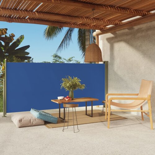 vidaXL Uvlačiva bočna tenda za terasu 140 x 300 cm plava Cijene