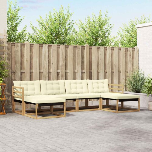  Set vanjskih sofa 6 kom. Bijela i krem Smeđa 325 x 162,5 x 73 cm Cene