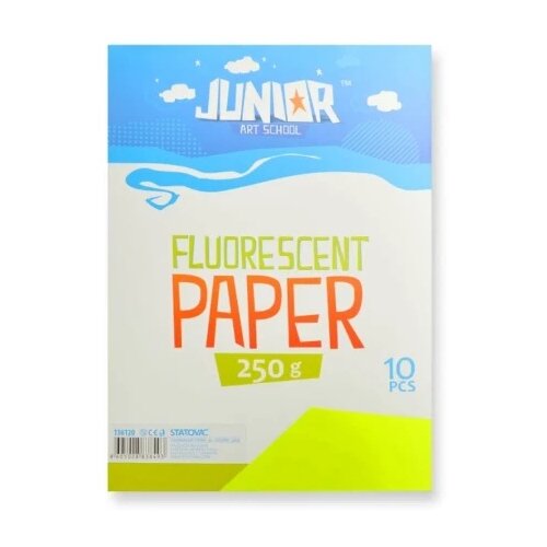 Junior jolly fluo paper papir fluo a4 250g 10k - odaberite nijansu fluo žuta ( 136120 ) Slike