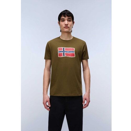 Napapijri S-mahsa ss dark olive g3a Cene