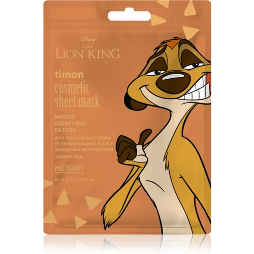 Mad Beauty Lion King Timon Sheet maska za intenzivnu hidrataciju 25 ml