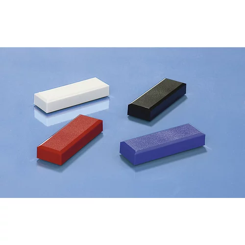 Maul Pravokotni magneti, DE 60 kosov, DxŠ 53 x 18 mm, oprijem do 1 kg, barvno razvrščeni, beli, rdeči, modri, črni