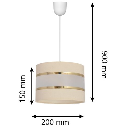  Luster na sajli HELEN 1xE27/15W/230V krem boje Slike