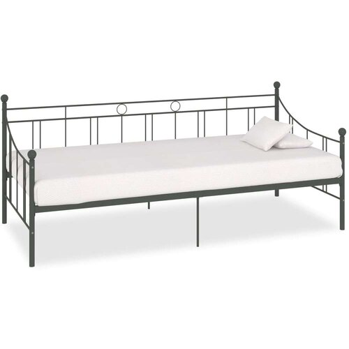  Za dnevni ležaj sivi metalni 90 x 200 cm Slike