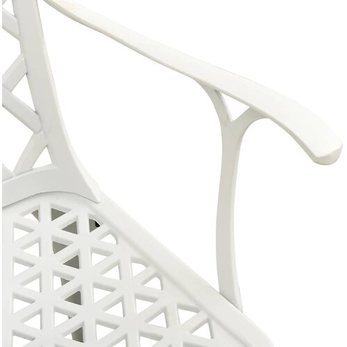  3-dijelni bistro set od lijevanog aluminija bijeli Slike